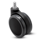 GRX Series - Designer Total Lock and Swivel Polyurethane Twin Wheel Caster