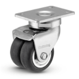 NeoTeq Dual Series - Dual Wheel Low Profile Chrome Caster