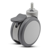 Twin-Med Grey Series - Grey Quiet and Smooth Medical Twin Wheel Caster